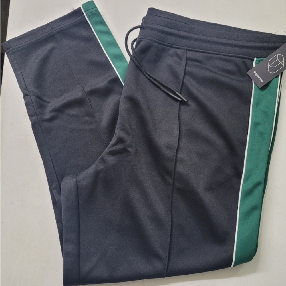 NEW! Original Use Adult Extended Size Track Pants, Black , Side pockets - Picture 2 of 8